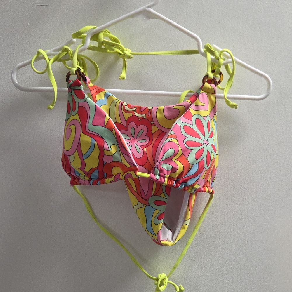 Floral Multicolor Bikini Top